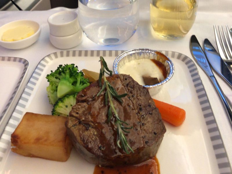 シンガポール航空　ビジネスクラス機内食